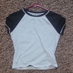 SHEIN Black and White Crop Top